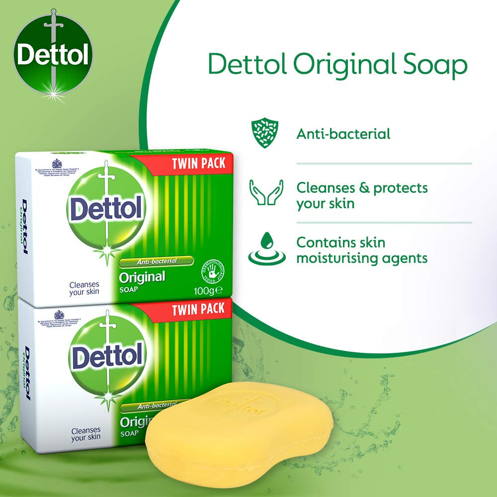 Original Antibacterial Soap Twin Pack 100g - Dermatologically Tested