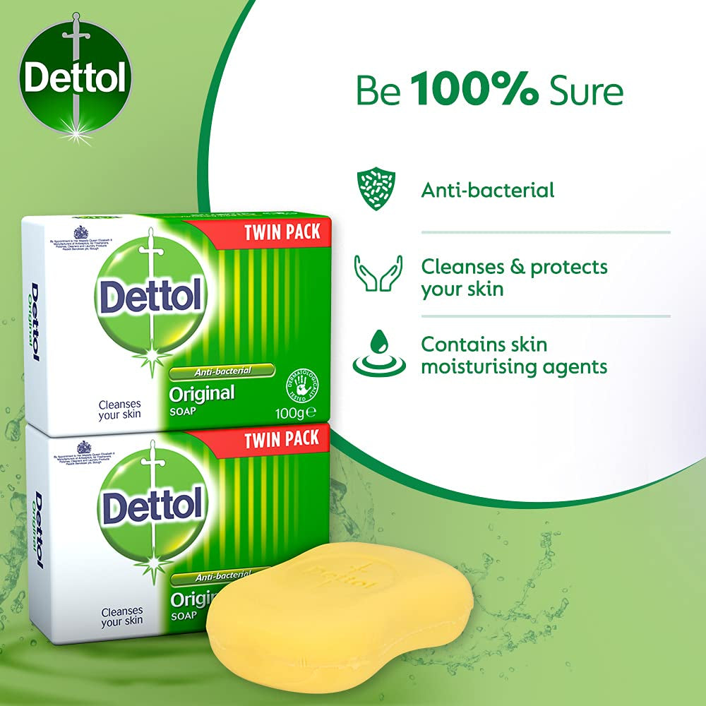 Original Antibacterial Soap Twin Pack 100g - Dermatologically Tested