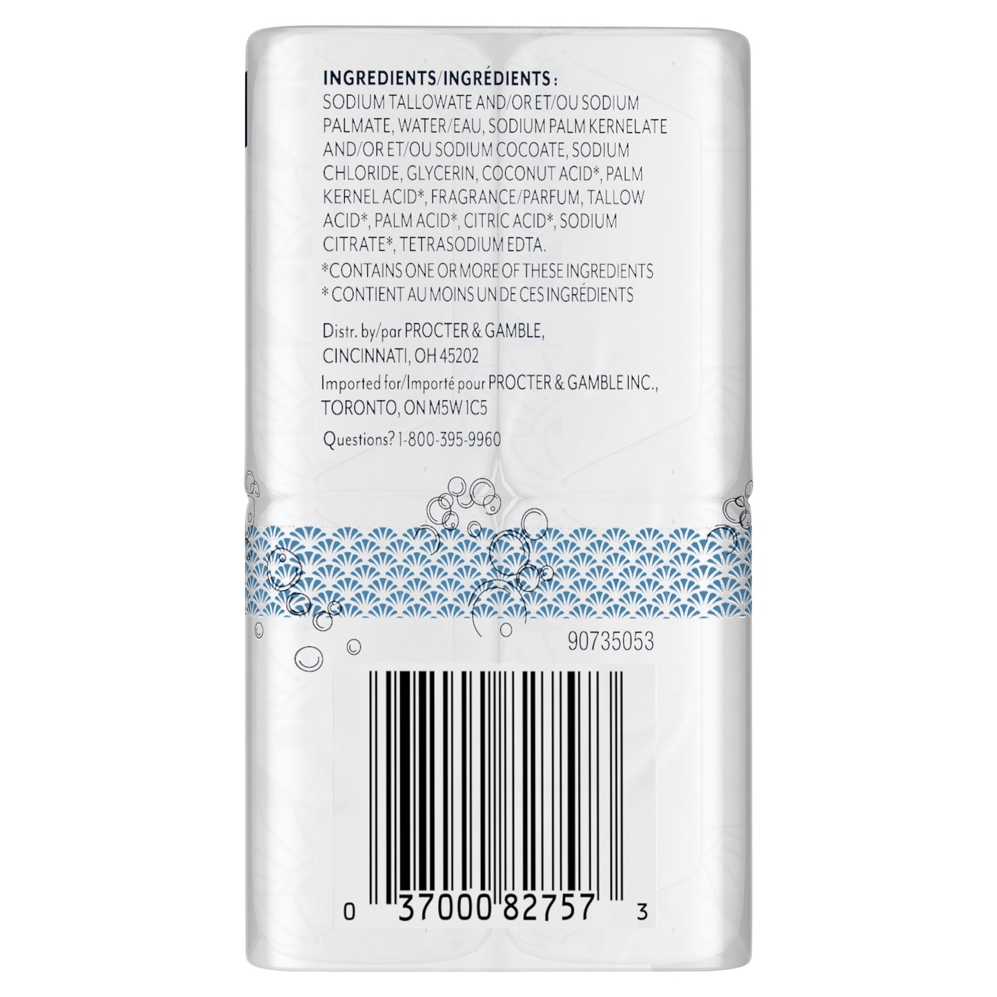 Original Scent Bar Soap for All Skin Types, 4 Count, 4 Ounces Each