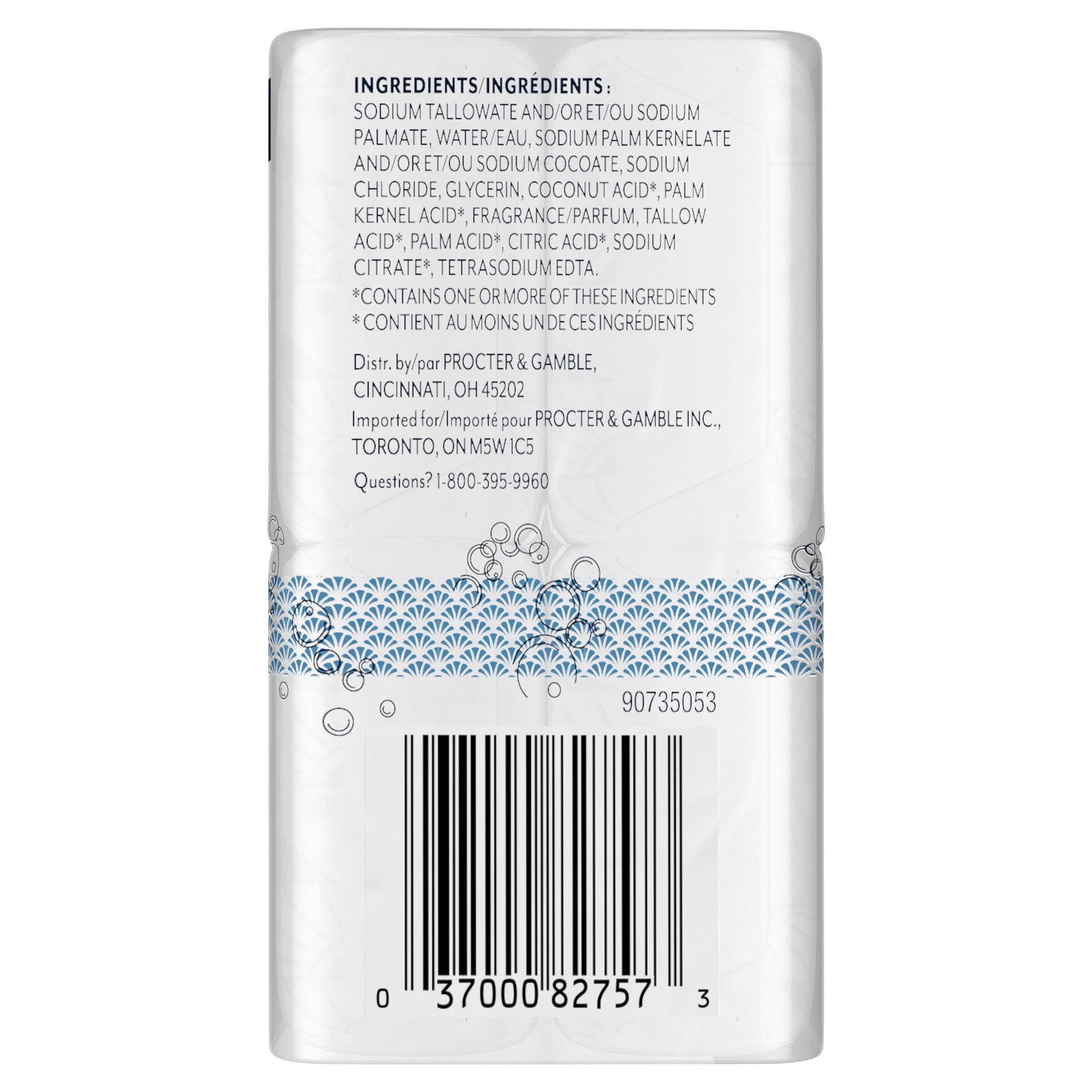 Original Scent Bar Soap for All Skin Types, 4 Count, 4 Ounces Each