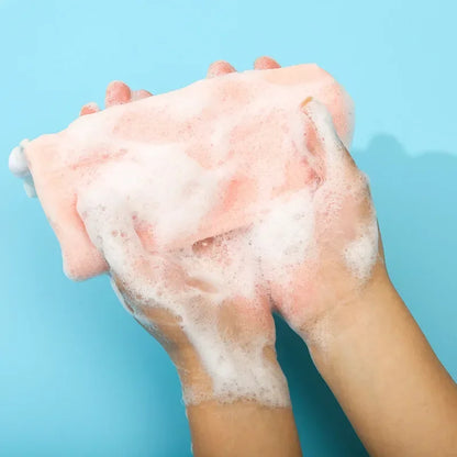 Foaming Net for Facial Cleanser and Body Wash - Shower Mesh Bag for Soap