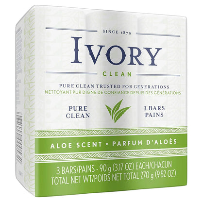 Simply Aloe Bath Bar, Set of 3
