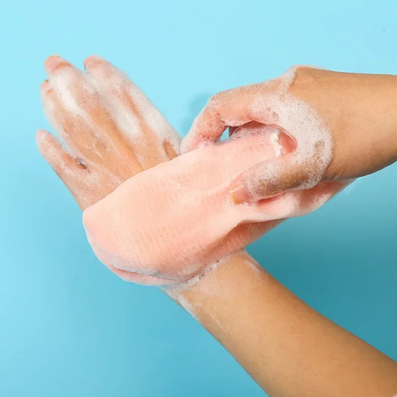 Foaming Net for Facial Cleanser and Body Wash - Shower Mesh Bag for Soap