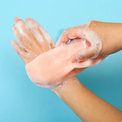 Foaming Net for Facial Cleanser and Body Wash - Shower Mesh Bag for Soap