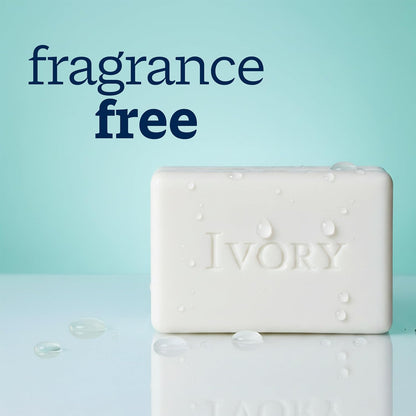 Fragrance-Free Sensitive Bar Soap for All Skin Types, 99.44% Pure Plant-Based Formula, 3.17 Oz (10 Count)