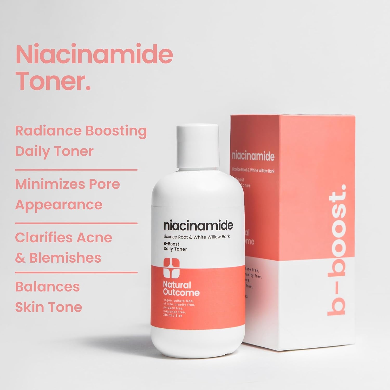 Niacinamide Facial Toner | Radiance-Enhancing Formula with Salicylic Acid & Aloe Vera | Advanced Toning Solution for Skin Rejuvenation & Pore Minimization | Fragrance-Free | 8 Oz