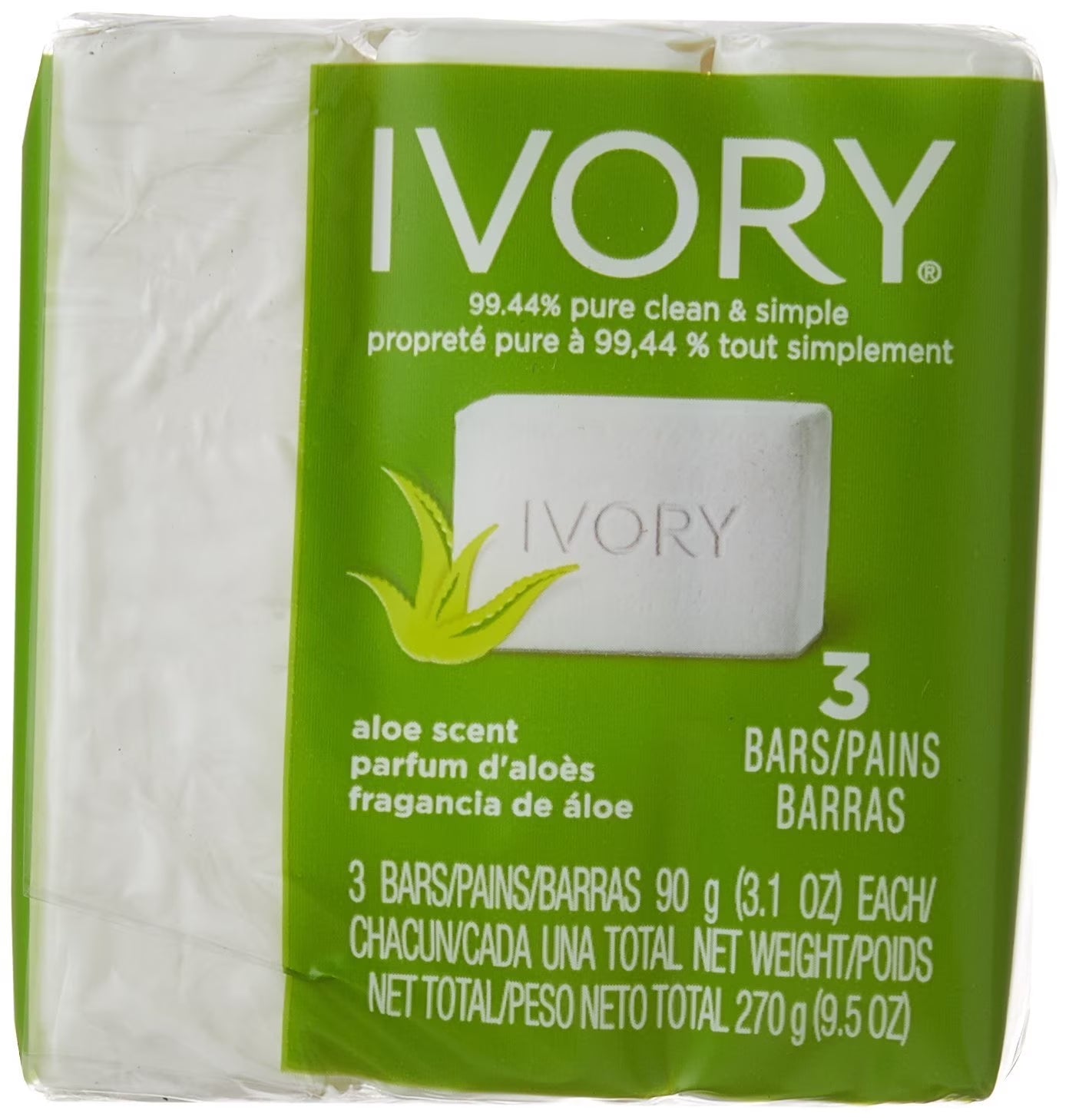 Simply Aloe Bath Bar, Set of 3