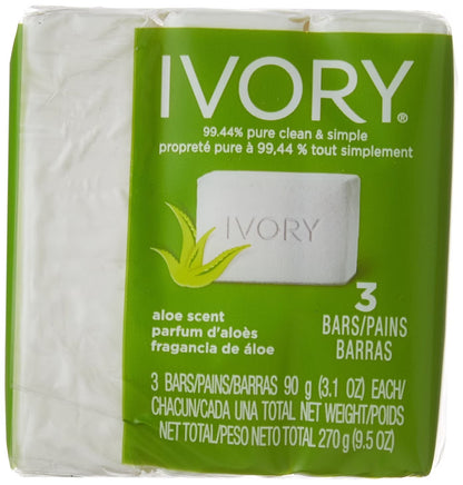 Simply Aloe Bath Bar, Set of 3