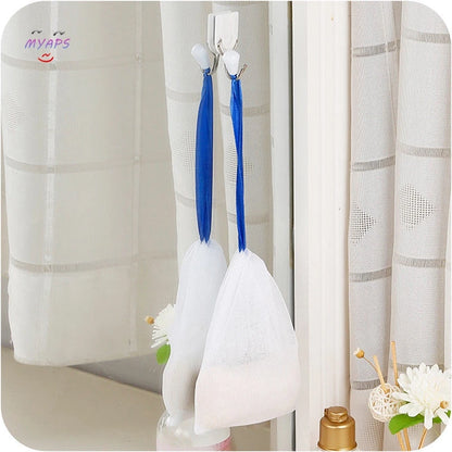 10Pcs Facial Cleanser Manual Foaming Net Bag Wash Face Soap Liquid Soap Whipped Mousse Bath Shower Blister Foaming Net