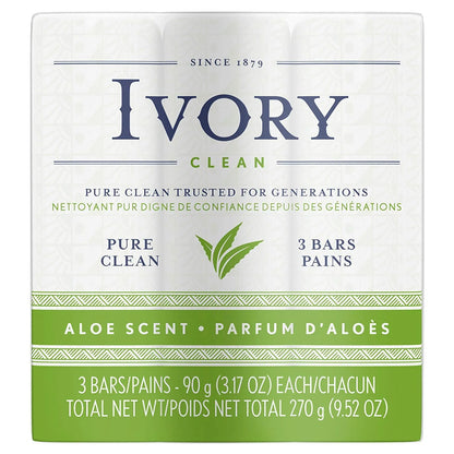 Simply Aloe Bath Bar, Set of 3