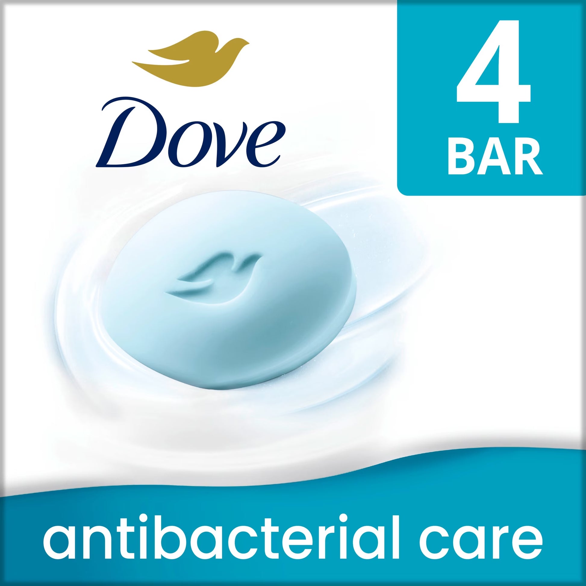 Beauty Bar Soap - Antibacterial Formula for Clean and Hydrated Skin, 99% Bacteria Removal, 3.75 Oz, Pack of 4 Bars