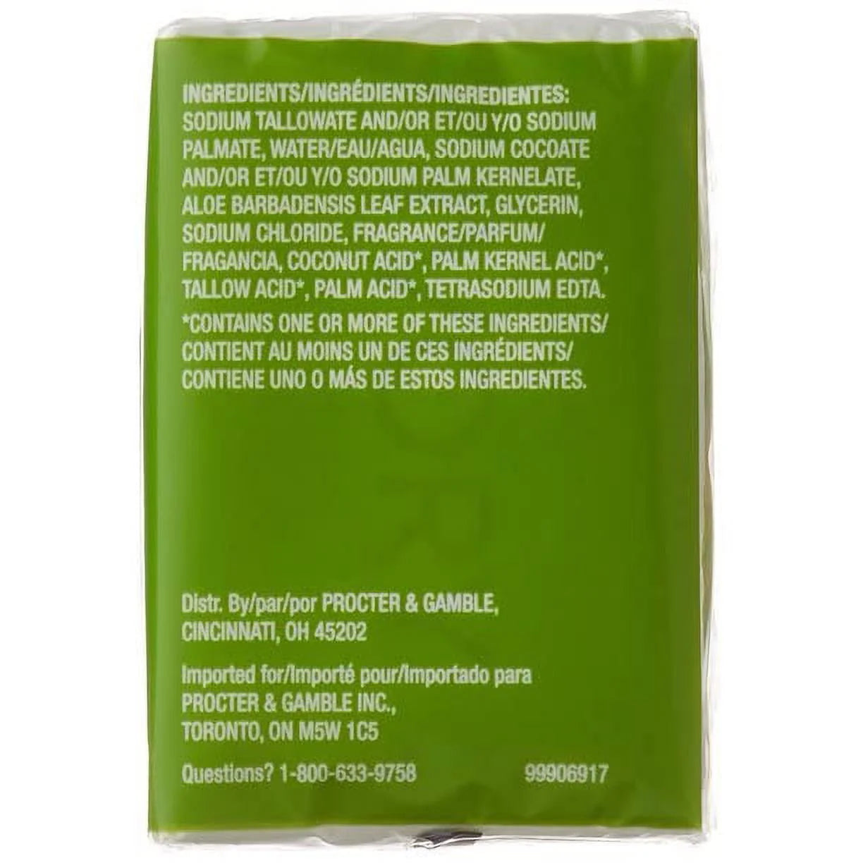 Pure Clean & Simple Aloe Scented Bath Bar Soap, 3 Count, 3.1 Oz Each, Pack of 2