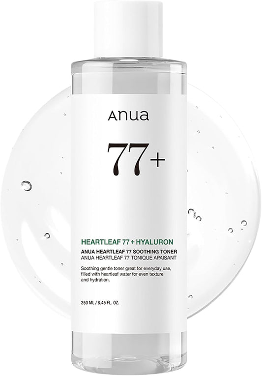 Heartleaf 77 Soothing Toner - Hydrating and Calming Facial Toner for Sensitive Skin with Hyaluronic Acid, 8.45 Fl. Oz, Korean Skincare Solution for Redness Relief and Glass Skin