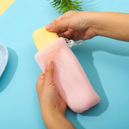 Foaming Net for Facial Cleanser and Body Wash - Shower Mesh Bag for Soap