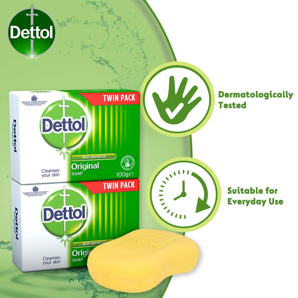 Original Antibacterial Soap Twin Pack 100g - Dermatologically Tested