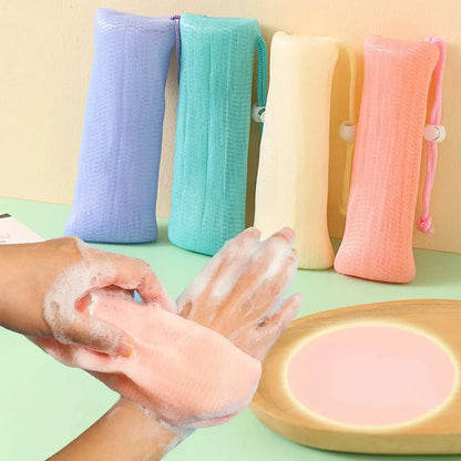 Foaming Net for Facial Cleanser and Body Wash - Shower Mesh Bag for Soap