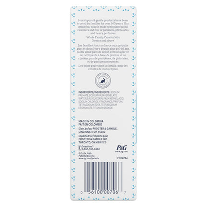 Gentle Bath Bar Soap for All Ages, 99.44% Pure Plant-Based Formula, Free from Heavy Perfumes, Parabens, and Phthalates, Original Scent, 3.17 Oz (10 Count)