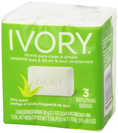 Simply Aloe Bath Bar - Pack of 3