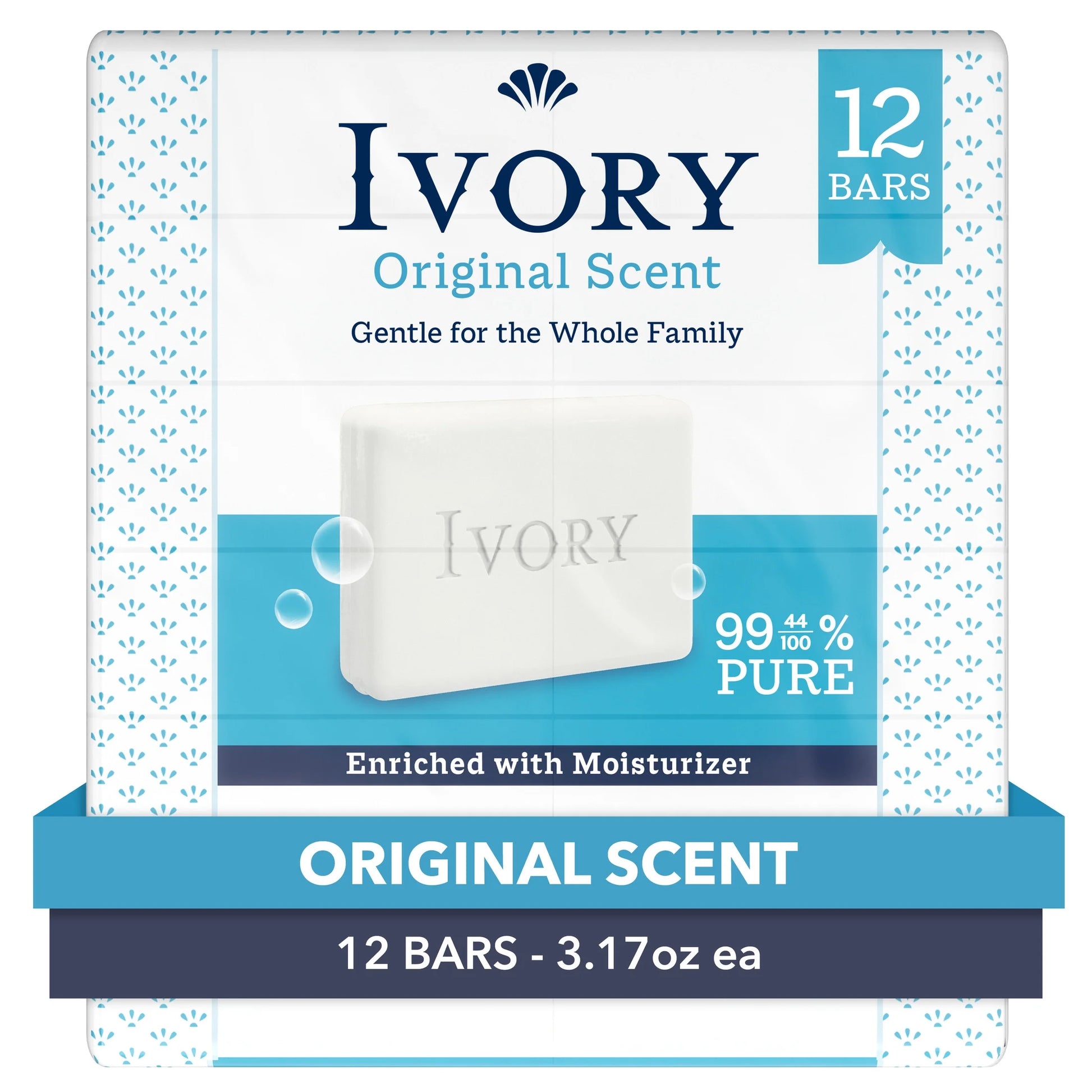 Gentle Bar Soap - Original Scent, 3.17 oz (12-Pack)