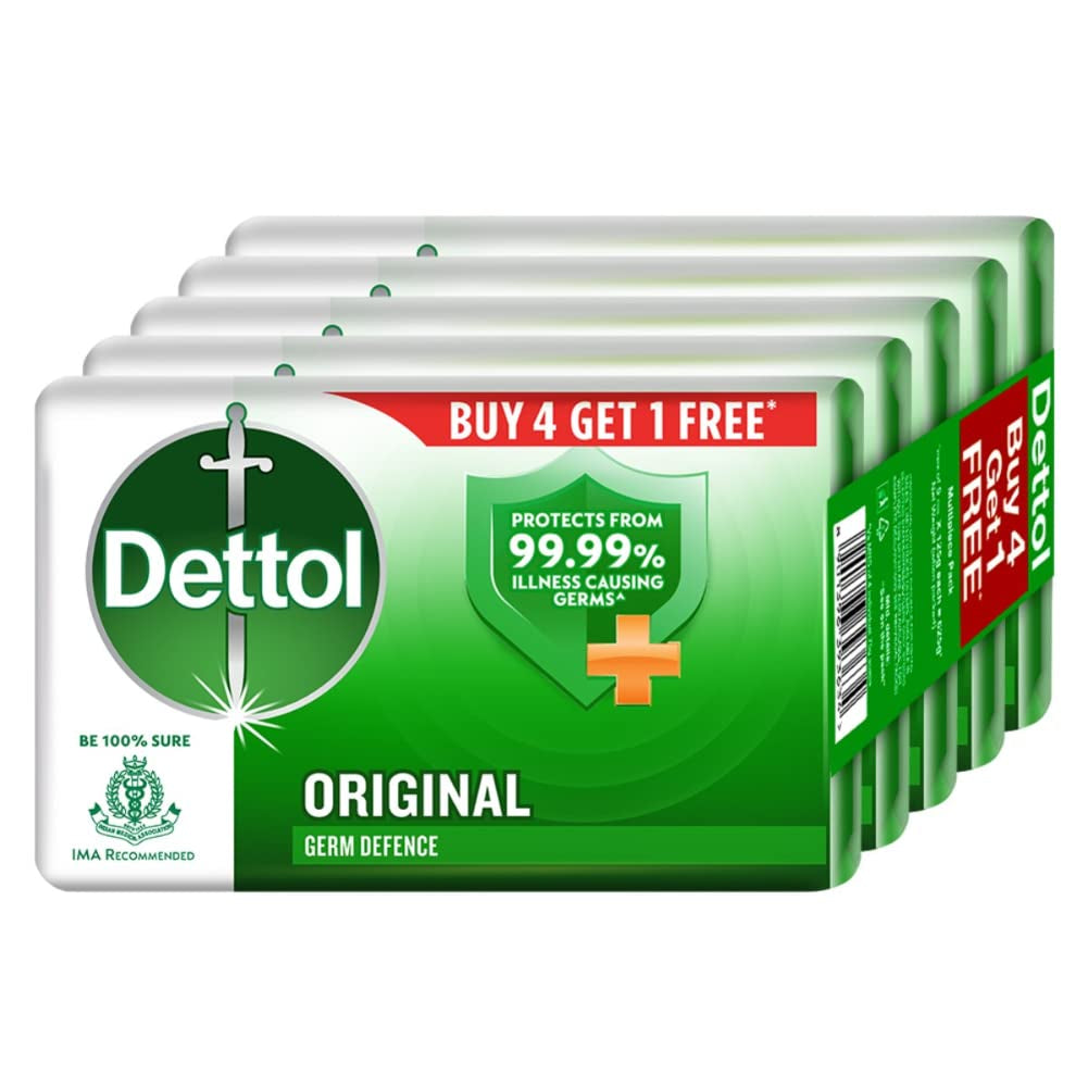 Original Germ-Protection Bathing Soap Bar, 150g (Pack of 5)