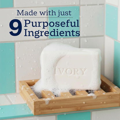 Fragrance-Free Sensitive Bar Soap for All Skin Types, 99.44% Pure Plant-Based Formula, 3.17 Oz (10 Count)